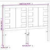  Uzglavlje voštano smeđe 135 cm od masivne borovine | shoptok.hr