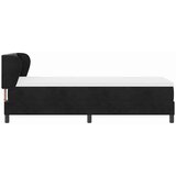  s opruga kutije s uzglavljem Crna 80 x 200 cm Baršun | shoptok.hr