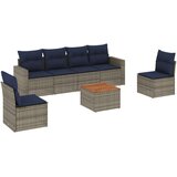 vidaXL 7-dijelni set vrtnih sofa od poliratana s jastucima sivi | shoptok.hr
