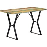  Blagovaonski stol od masivnog obnovljenog drva 120 x 60 x 76 cm | shoptok.hr