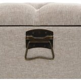  Klupa za pohranu s naslonom 110 cm Krem Tkanina | shoptok.hr