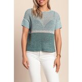 Fenzy Pleteni Top S Kratkim Rukavima, Zelene Boje | shoptok.hr