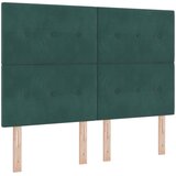  LED okvir za krevet s madracem Tamnozelena 140 x 190 cm Baršun | shoptok.hr