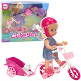 Mini lutka na biciklu sa prikolicom i psom | shoptok.hr