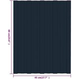 Krovni panel 12 pcs Antracit 60 x 45 cm Pocinčani čelik | shoptok.hr