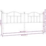  Metalno zamjensko uzglavlje crno 200 cm | Eponuda.ba