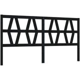  Posteljno vzglavje črno 206x4x100 cm trdna borovina, (20685067) | Shoptok.si
