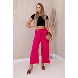 Kesi Fuchsia-coloured wide-waisted trousers Cijene