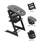 Stokke dječja stolica tripp trapp® 3u1 bundle black + umetak za novorođenče anthracite | shoptok.hr