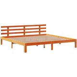  Okvir kreveta s uzglavljem voštano smeđi 180x200 cm od borovine | shoptok.hr