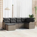  Sjedeća garnitura za vrt 6 kom. Siva poliratan 232.5 x 122.5 x 69 cm | Shoptok.si
