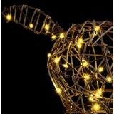 vidaXL 3D jelen Toplo bela 128 cm Ratan | Shoptok.si