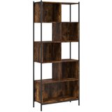 Furnova Knjižna omara dimljeni hrast 72x28x172 cm inženirski les, (21933441) | Shoptok.si