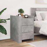 vidaXL Noćni ormarić boja betona 45 x 50 x 65 cm od konstruiranog drva | shoptok.hr