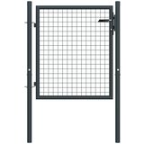  Mrežasta vrtna vrata od pocinčanog čelika 100 x 125 cm siva | shoptok.hr
