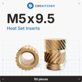 CNC Kitchen Threaded Inserts M5 Standard, M5 x 9.5 (50 pcs) | Eponuda.com