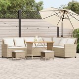 4-dijelni set vrtnih sofa od poliratana s jastucima bež L | shoptok.hr