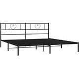  Metalni okvir za krevet s uzglavljem crni 183x213 cm | shoptok.hr