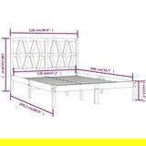  Posteljni okvir bel iz trdne borovine 120x200 cm, (20644679) | Shoptok.si