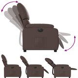  Električni naslonjač od umjetne kože smeđi | shoptok.hr