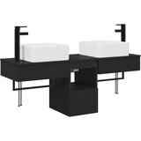  Set ormarića za kupaonicu 3 kom. Crna 53 x 35 x 39 cm | shoptok.hr