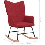  Stolica za ljuljanje od tkanine crvena boja vina | shoptok.hr