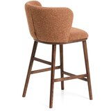 Kave Home Oblazinjen barski stol v barvi terakote (višina sedeža 65 cm) Ciselia – | Shoptok.si