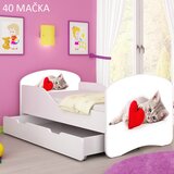  Dječji krevet ACMA s motivom + ladica 140x70 cm 40 Mačka | shoptok.hr