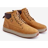Big Star Lace-up men's ankle boots Big Star Hi-Poly System Camel | shoptok.hr
