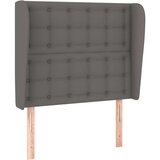  Uzglavlje s ušima sivi 103x23x118/128 cm od umjetne kože | shoptok.hr