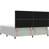  s opruga kutije Svjetlosiva 200 x 200 cm Baršun | shoptok.hr