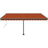  Avtomatska tenda LED + senzor 400x300 cm oranžna/rjava, (20729068) | Shoptok.si