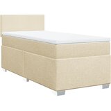  Okvir kreveta s oprugama i madrac krem 80x200 cm od tkanine | shoptok.hr