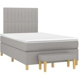  Box spring postelja z vzmetnico svetlo siva 120x200 cm blago, (20899294) | Shoptok.si