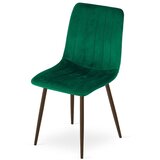 Lava stolica - zeleni baršun / noge od oraha x 4 | shoptok.hr