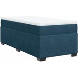 Box spring krevet s madracem tamnoplavi 90x200 cm baršunasti | shoptok.hr