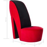 V Stol v obliki visoke pete rdeč žamet | Shoptok.si