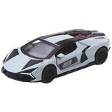 Metalni sportski automobil za utrke, otvaranje vrata, siva 1:32 | shoptok.hr