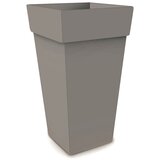 BLUMAX visoka kvadratna posuda za biljke Melrose (Vanjska dimenzija (D x Š x V): 30 x 30 x 41 cm, Plastika, Sive boje) Cijene