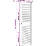  Vrata ormara 2 pcs Smeđa 170 x 49.5 x 2.1 cm Masivna borovina | shoptok.hr