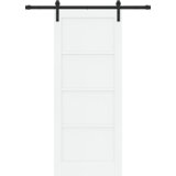 vidaXL Klizna vrata s hardverskim kompletom bijela 83x202 cm čvrsto drvo bor | shoptok.hr