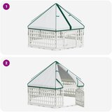  Ograda za Pse s 6 Panoa Bijela 122 x 106 x 79 cm Plastika | Shoptok.si