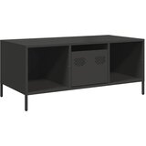Maison Chic Klubska mizica - kavna mizica - Nizka mizica črna 101,5x50x43,5 cm valjano jeklo, (21754620) | Shoptok.si