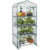 Mini Greenhouse Balcony Garden 4 Metal Shelves PVC Foil 69 x 49 x 157cm | shoptok.hr