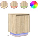  Noćni ormarić s LED svjetlima boja hrasta sonome 38x34x50 cm | shoptok.hr
