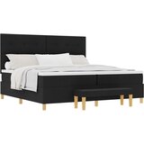 vidaXL Box spring krevet s madracem Crna 200 x 200 cm tkanina | shoptok.hr