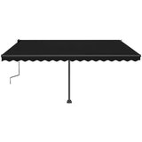  Tenda na ručno uvlačenje s LED svjetlima 450 x 350 cm antracit | shoptok.hr