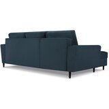 Cosmopolitan Design Temno modra raztegljiva kotna sedežna garnitura s prostorom za shranjevanje iz rebrastega žameta (levi kot/z ležalnikom) Kyoto – | Shoptok.si