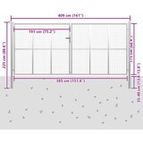  Vrtna vrata od pocinčanog čelika 400x175 cm srebrne boje | shoptok.hr