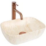 Rea Nadgradni umivaonik BELINDA MINI TRAVERTINE MATT